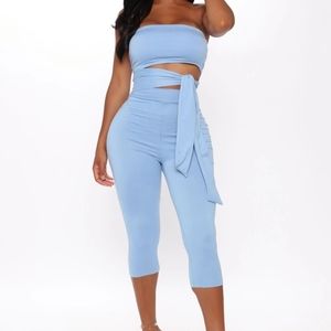 Always By My Side Capri Jumpsuit - Blue